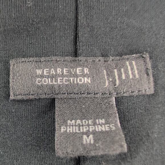 J. Jill Wearever Collection Black HiddenZipper Ponte Stretch Coatigan Women'sMed - Picture 3 of 8